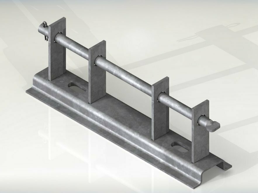 PERCHA GALVANIZADA 2 PUESTOS