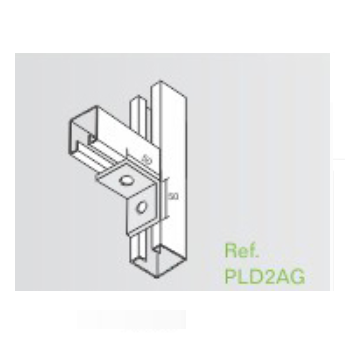 PLATINA "L" DOBLADA 2 PERFORF.CUADRADA