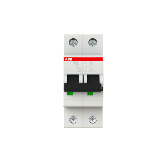 [S202-C40] MINI INT. 2X40 AMP 230/400V 20/10KA (2CDS252001R0404)