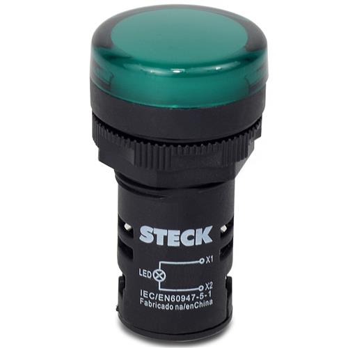PILOTO D/SENAL VERDE 22MM C/LED 110/220V