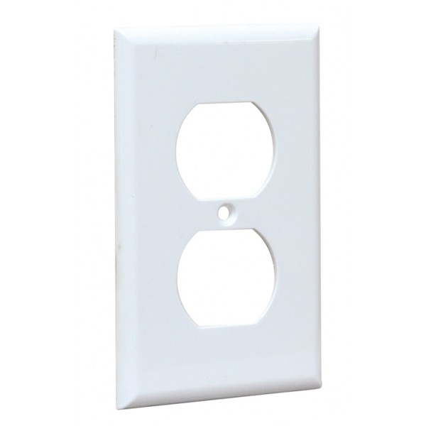 TAPA PLASTICA P/TOMA DOBLE BLANCA