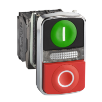 PULSADOR DOBLE VERDE/ROJO C/LED 24V(XB4BW84B5)