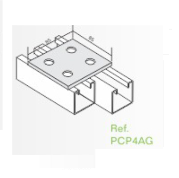 PLATINA CUADRADA PLANA 4 PERFOR.(PCP4AG)