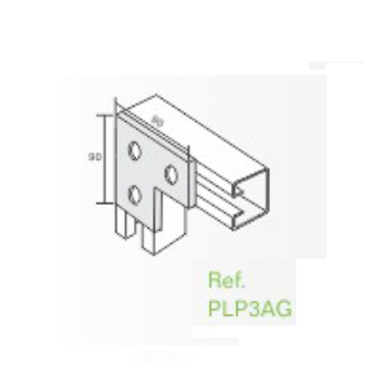PLATINA "L" PLANA 3 PERFOR.GALV.