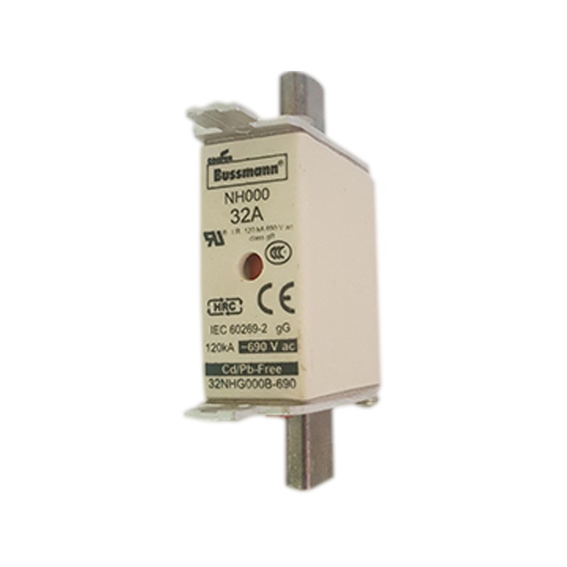 [32NHG000B-690] FUSIBLE NH TAM 000-32 AMP 500VAC