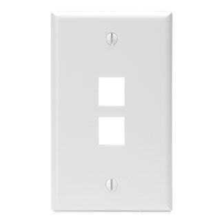 FACE PLATE 2 PTOS BLANCO ANGULAR LEVITON