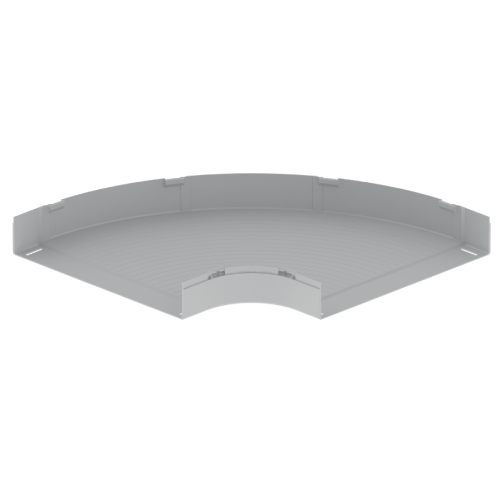 CURVA H/TAL P/BANDEJA 600X100mm 90o PVC GRIS