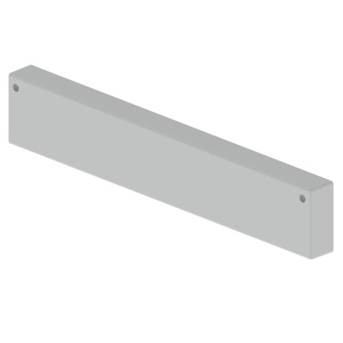 TAPA FINAL P/BANDEJA 600X100mm PVC INTEMPERIE GRIS