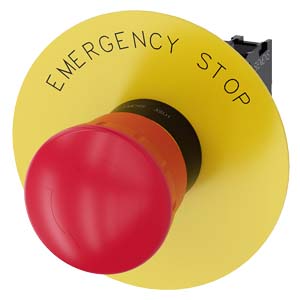 [3SU1100-1HB20-1CG0] PULS. D/EMERG.22mm GIRAR P/LIBERAR