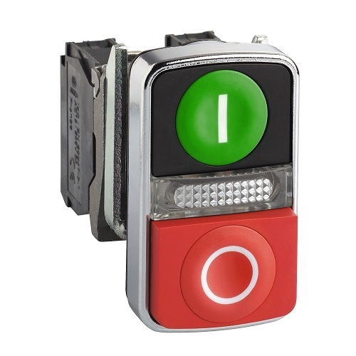 [XB4BW73731G5] PULSADOR DOBLE VERDE/ROJO CON LED 120V(XB4BW84G5) (904361)