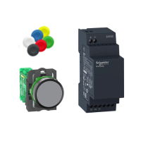 PULS. INALAMBRICO C/RECEPT. NO PROG 24 VDC(22MM SIN BATERIA)