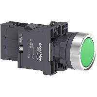 PULS.LUMINOSO VERDE  DIA:22MM 220VAC 1NO
