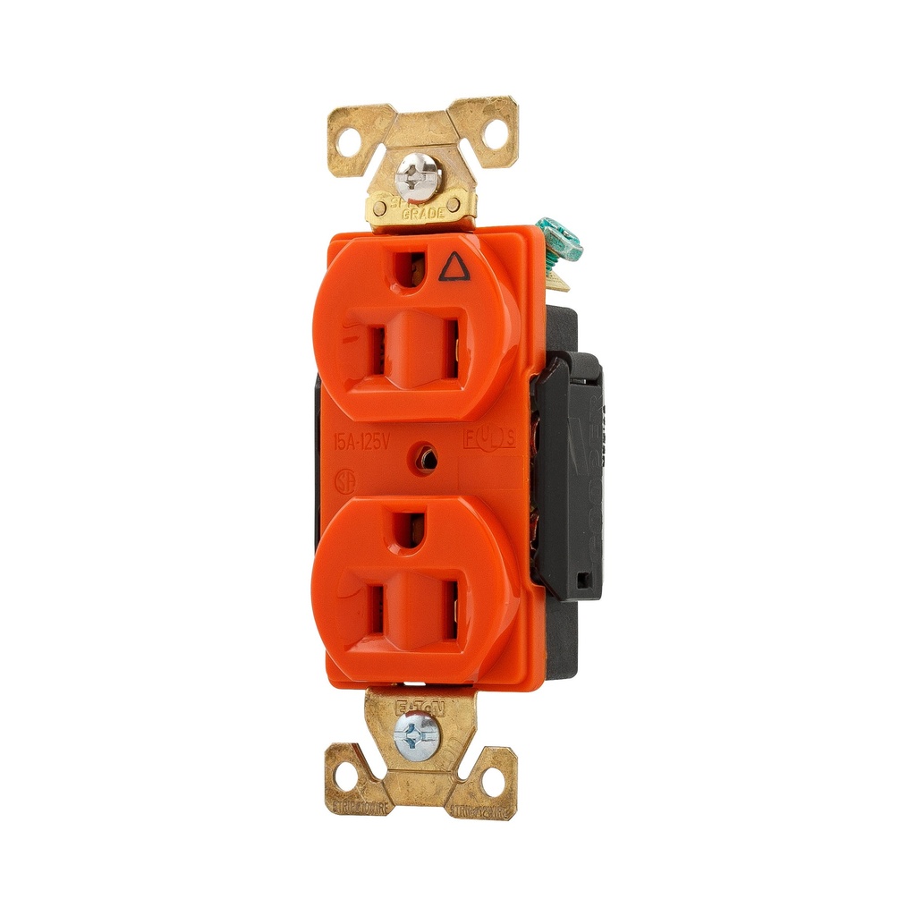 [IG5262RN] TOMA CTE DOBLE T/AISLADA 15A 125V NARANJA (5262-0IG)