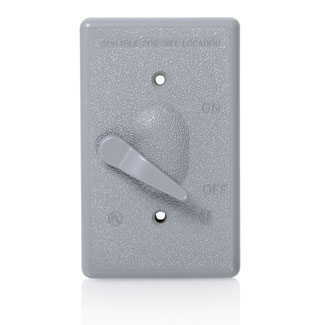 TAPA CUBIERTA METALICA P/INTERRUPTOR PALANCA P/INTEMPERIE