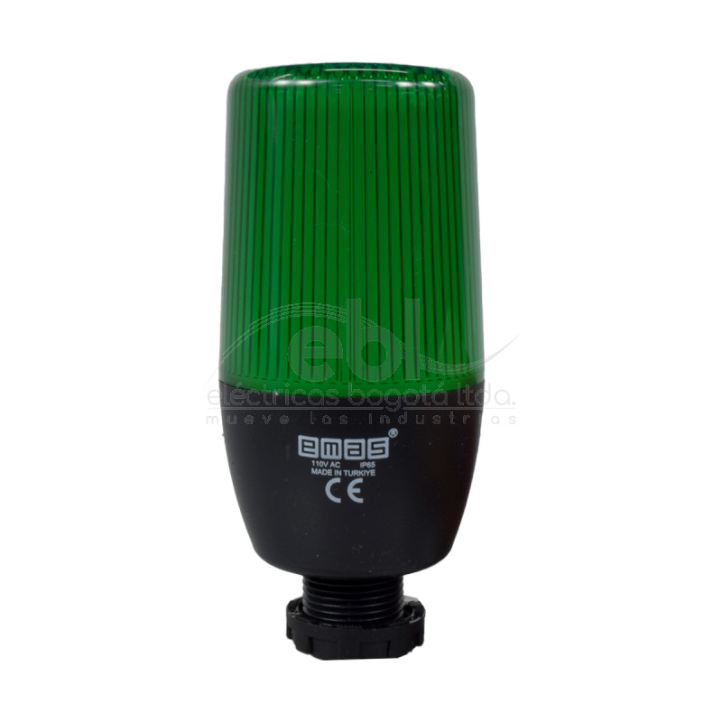 [IF5G110XM05] BALIZA LUMINOSA TIPO LED 110VAC VERDE S/BUZZER INTERMITENTE  55MM