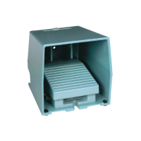 INT. PEDAL METAL. AZUL 1POS 1NA+1NC C/GUARDA