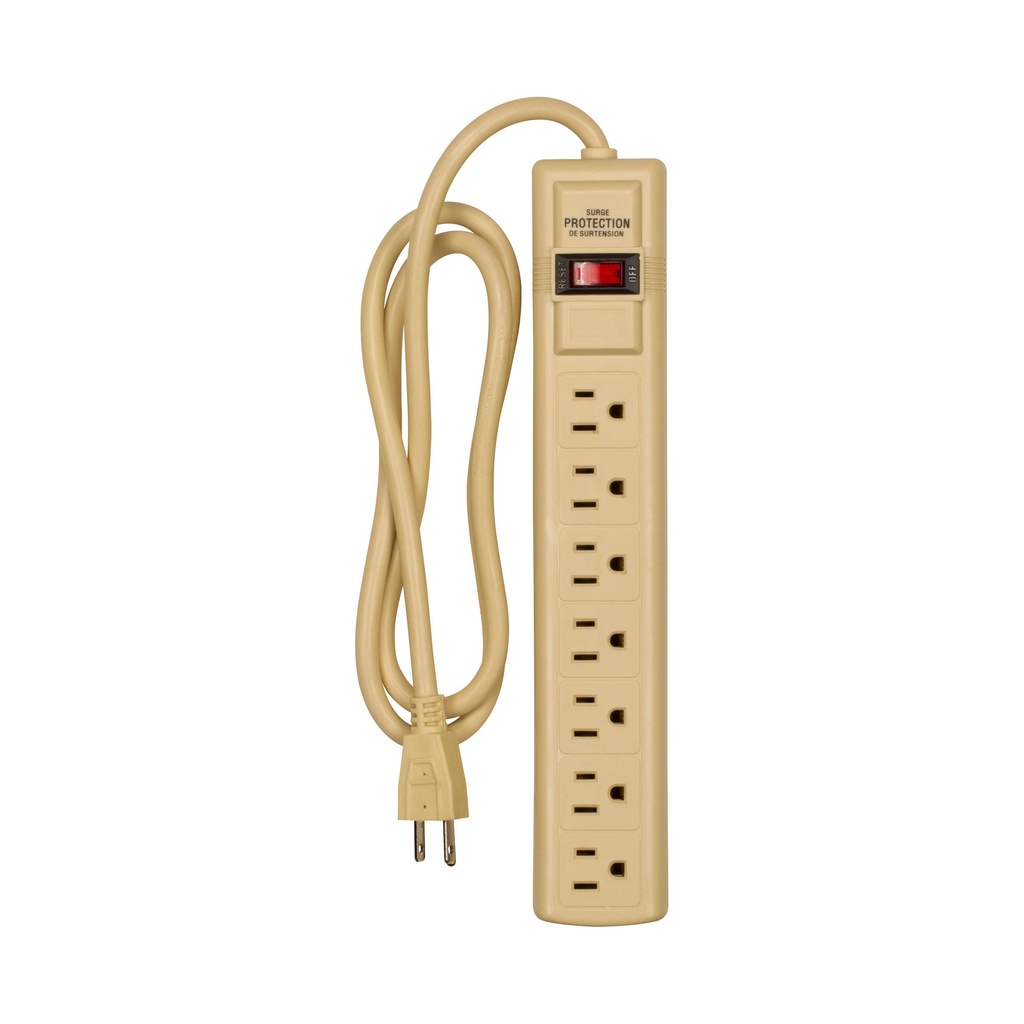 [1176V] MULTITOMA 7 PUESTOS 125V 15A C/SUPRESOR