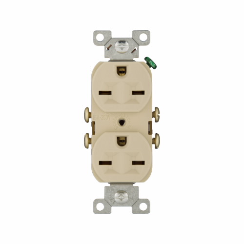 [826V-BOX] TOMA CTE DOBLE P/T 15A 250 V2F+T (MIRADA CHINA) CREMA