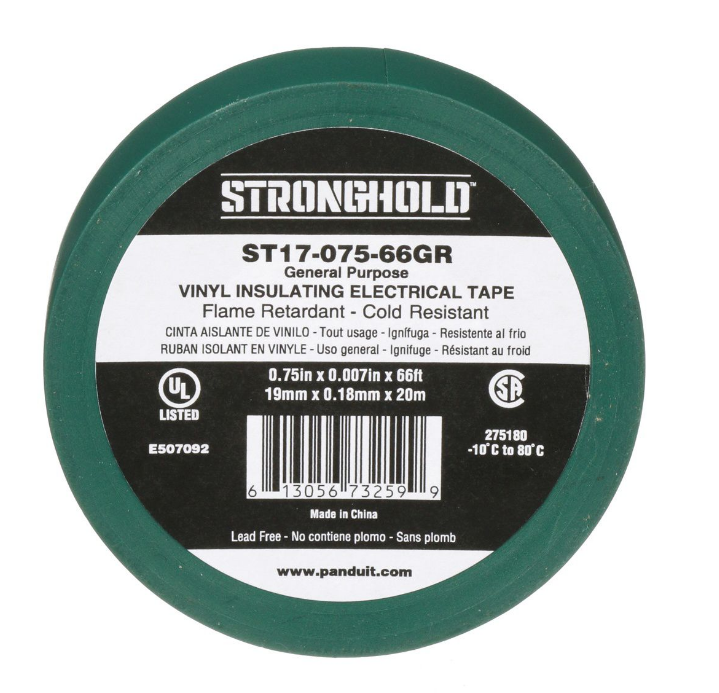 CINTA AISLANTE 19mm x20Mts VERDE  (ST17-075-66GR)