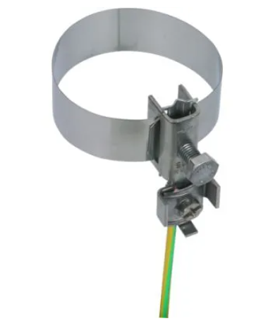 [BRS27.60AQ425V2A] ABRAZADERA P/TIERRA C/CINTA EN ACERO INOX P/TUBO 3/4-2"