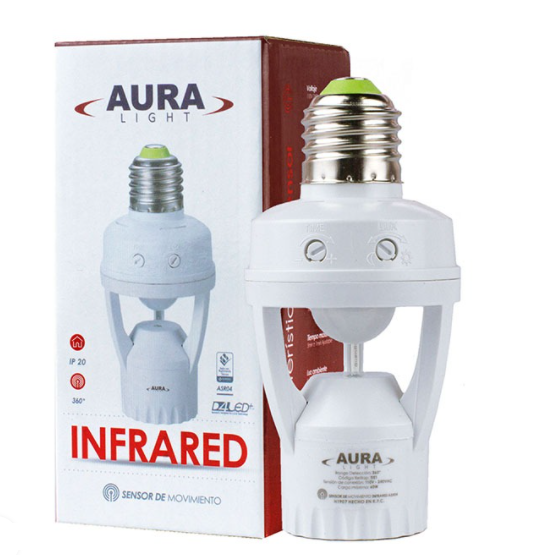 [ASR04] SENSOR D/ MVTO 360° P/TECHO 60W 110-240VAC