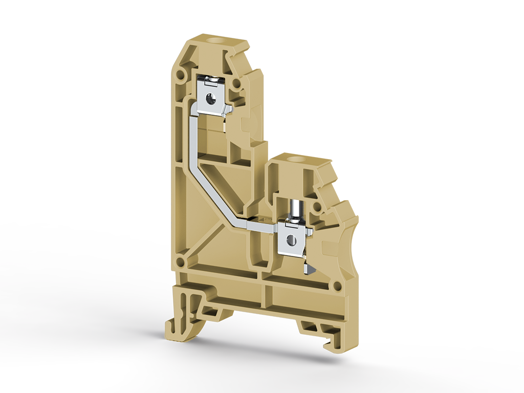 BORNA D/CONEXION 32AMP ENT/SAL POR EL MISMO LADO 26-10AWG BEIGE (304279)