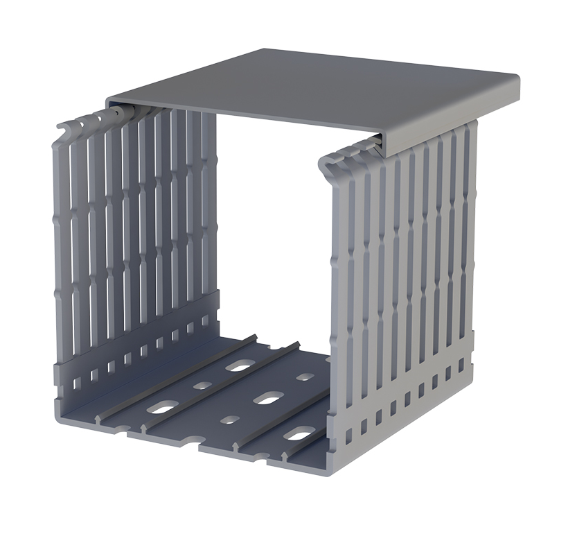 [KKD1001] CANALETA 100x100mm RANURADA 2MTS C/TAPA (5551001)