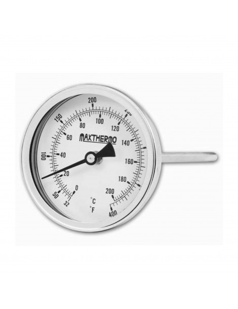 [MB-36100] TERMOMETRO BIMETALICO 3" BULBO 6" NPT 1/2" 0-100 °C
