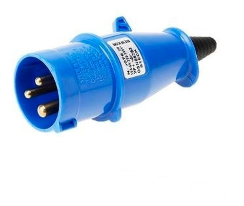 CLAVIJA 32 AMP 2P+T 220/240V AZUL IP44