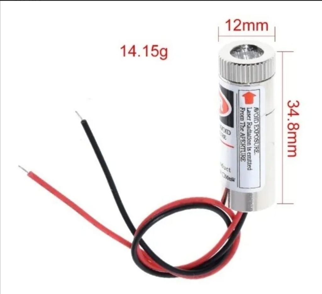 MODULO LASER ENFOCABLE 650NM 5mW 5VDC