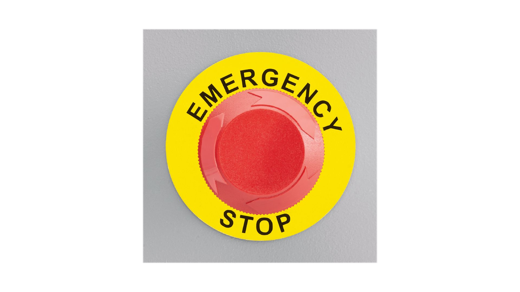 ETIQUETA PARADA DE EMERGENCIA AMARILLO