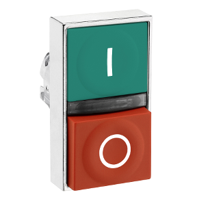 PULSADOR DOBLE VERDE/ROJO C/LED 230V