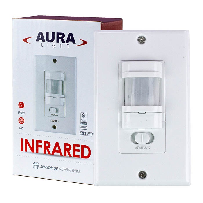 [ASR07] SENSOR D/ MVTO 180° P/PARED 100W 120VAC