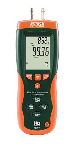 [HD350] ANEMOMETRO DIGITAL 0-50°C; 3,5 A 288,0 Km/h 0,7252 PSI
