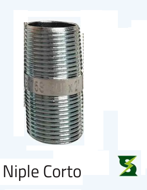 NIPLE CORTO 3/4" X 2" NPT