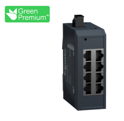 SWITCH 8 PUERTOS ETHERNET TCP/IP RJ45 BLINDADO CABLE COBRE