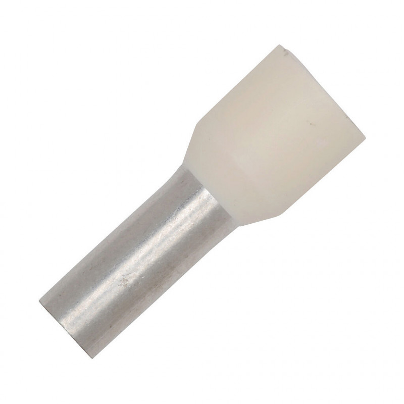 [V30AE000027] TERMINAL PIN HUECO 8 AWG MARFIL AISLADO