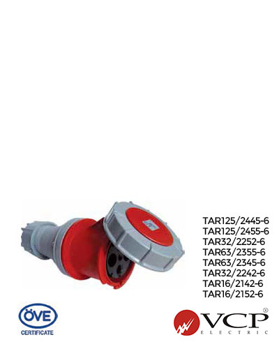 TOMA AEREO 16AMP 3P+T 380/440V ROJA IP67 (TCV0130)