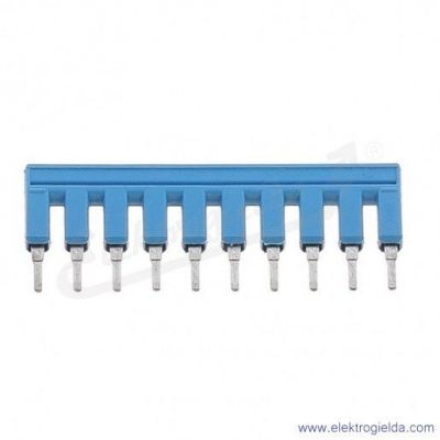 [2002-410/000-006] PEINE ADYACENTE AISL.800V 10 POLOS 20-25AMP AZUL. P/BORNA 2002/2202