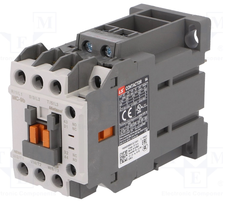CONTACTOR TRIP. 9 AMP (AC3) 220/440V 1NO+1NC 120V