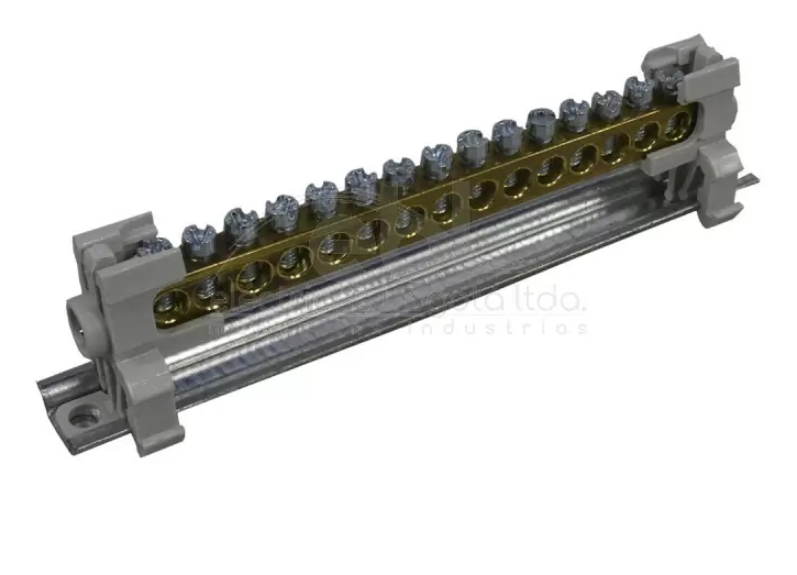 [2054] BLOQUE D/DISTRIBUCION 80AMP 400VAC 15 POLOS