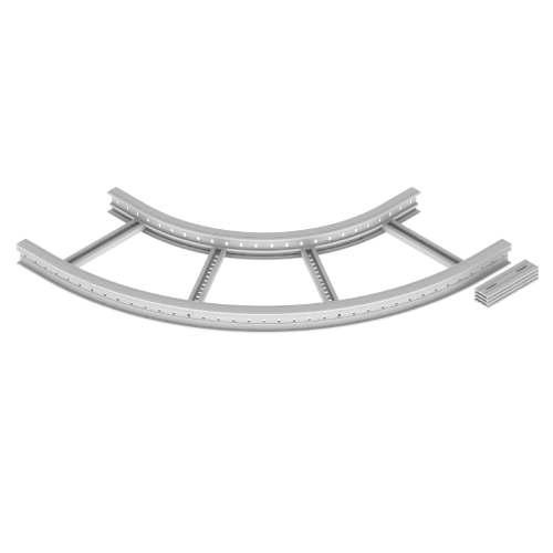 CURVA H/TAL P/BANDEJA ESCALERA 500X85mm 90° PVC