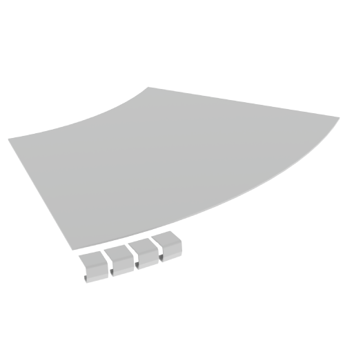 TAPA P/CURVA H/TAL 500mm a 45° PVC INTEM