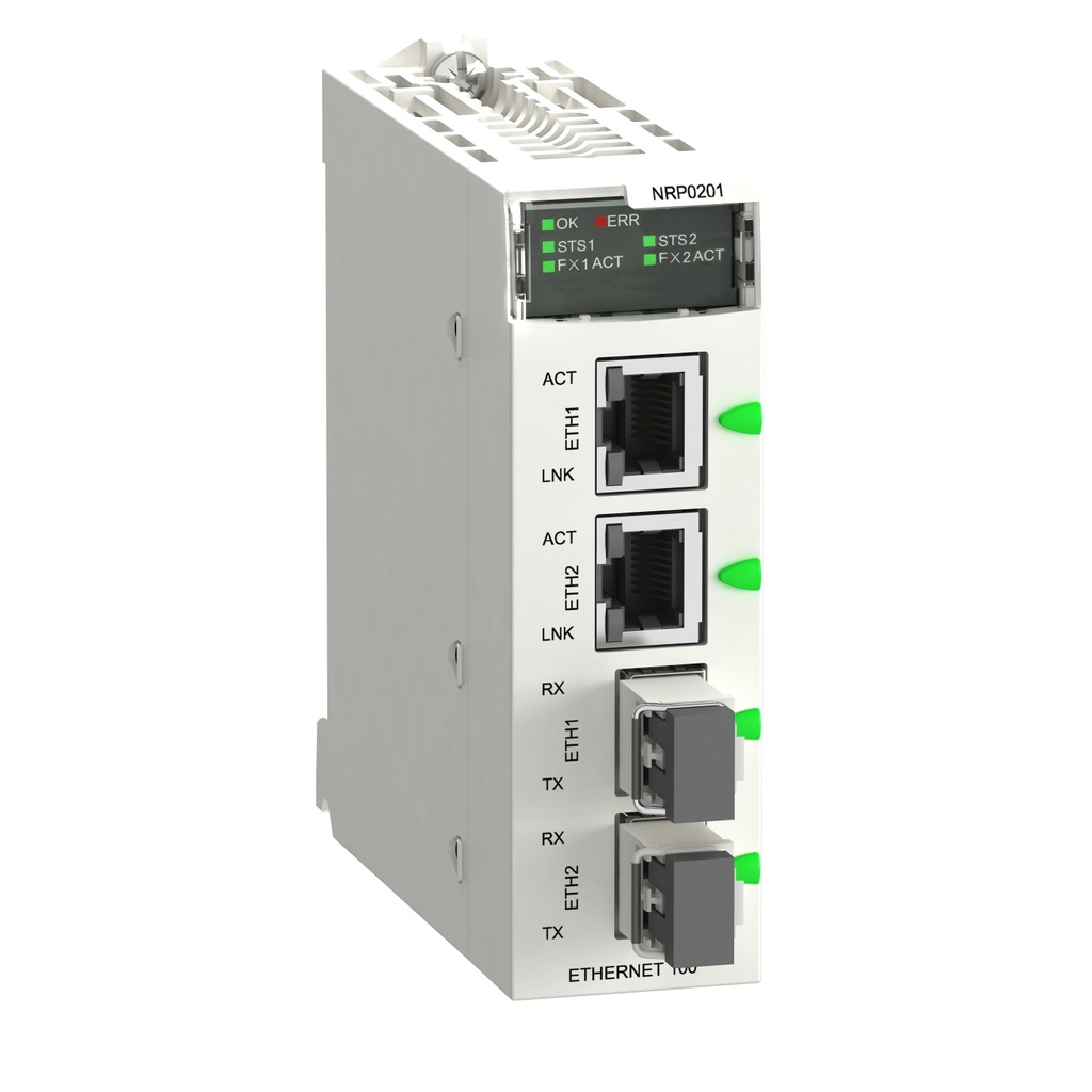 [BMXNRP0201] CONVERTIDOR D/MEDIOS D/FIBRA OPTICA MODICON X80 24V 100Mb 2 RJ45
