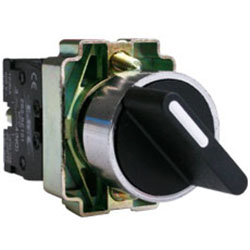 SELECTOR 3 POS. 10A 660V 2NA CORTO NEGRO METALICO