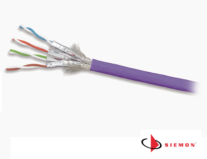 [9T7L4-E10] CABLE UTP CAT 7A 4X2X23 BLINDADO VIOLETA X 305MT (SIE0178)