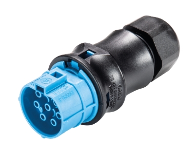 CONECTOR HEMRBA 7P 16A 250/400V 6-10mm AZUL