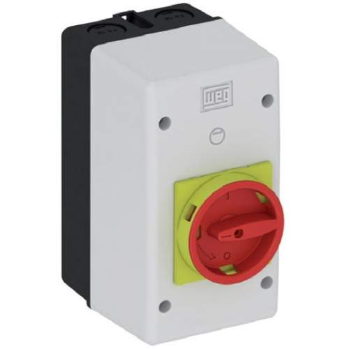 [PE55GR] CAJA PLASTICA C/MANDO ROTATIVO ROJO