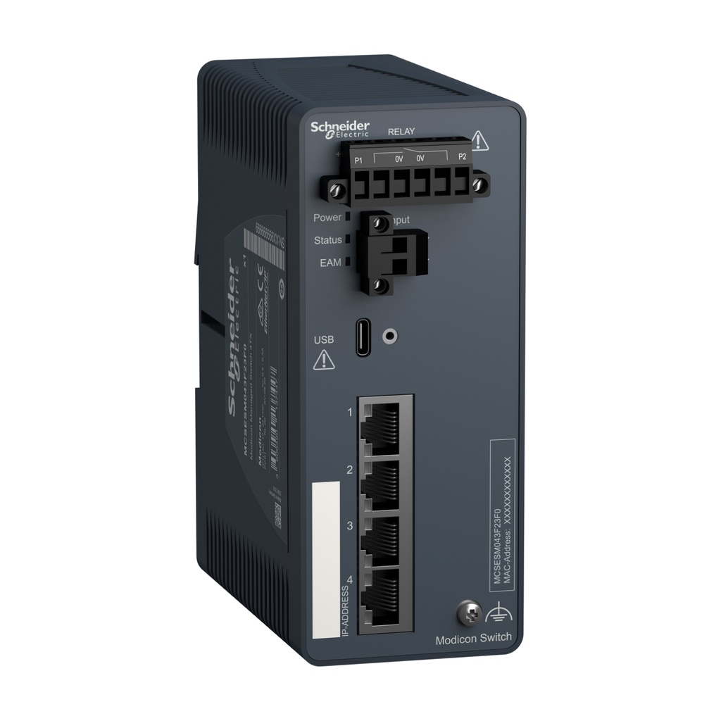 MODULO PROCESADOR MODICON 12-24V 5W 10/100BASE-TX RJ45 4 PUERTOS