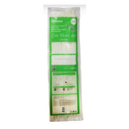 AMARRA 21" x 56cms BLANCA - 100 UNID.(DXN3021B)